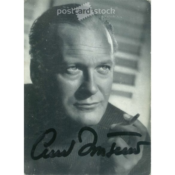 Autographed photo of Curd Jürgens, German-Austrian stage, film and television actor. Photo on paper, reproduction. (2792644)