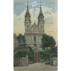   1924. Pöstlingberg Pilgrimage Church. Linz. Photo on paper, reproduction of a colored photo, old postcard, print. (2792690)