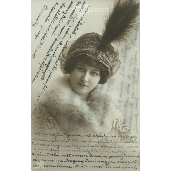 1914 – Studio recording of Emmike. The creator of the image is unknown. Original paper image. Old photo. Black and white photo sheet, old postcard. (27925769)